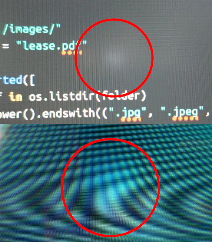 Typical display defects